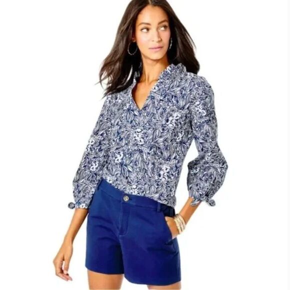 Lilly Pulitzer Tops - Lilly Pulitzer Women’s Small High Tide Navy Koala Gday Mate Sherida Top Shirt